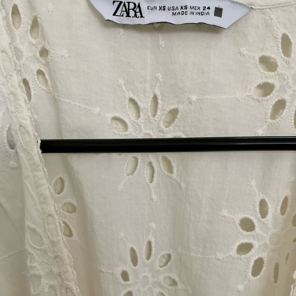 Zara Openwork Embroidered Mini Dress - Picture 8 of 8